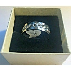 Men's Stainless Steel Wedding Band Size 12 New